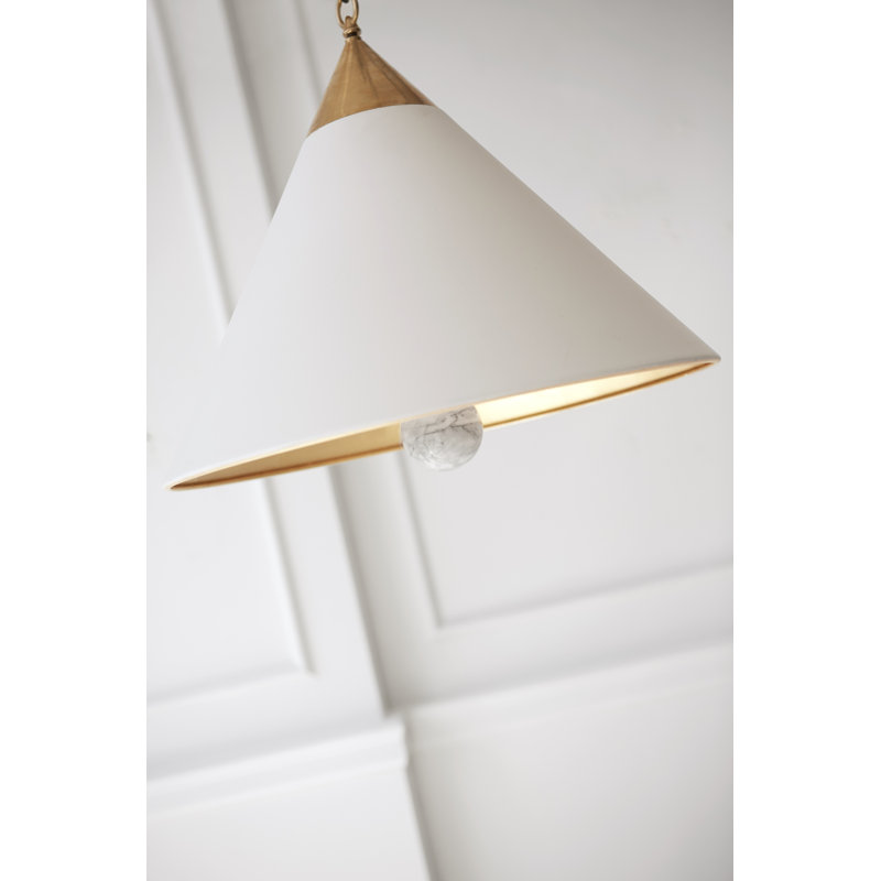 Kelly Wearstler Cleo Pendant, White, 16"H x 20"W x 20"D