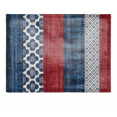 Coralvine Polyester Striped Rectangle Placemat