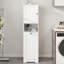 Armoire de trieur de linge inclinable à un compartiment et une porte - Blanc
