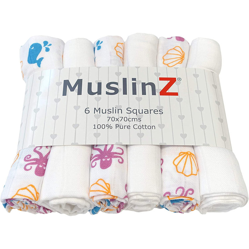Nivelles  MuslinZ Muslin Square - Sealife