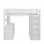 Lit mezzanine simple avec bureau, tiroirs et garde-robe-1087001671