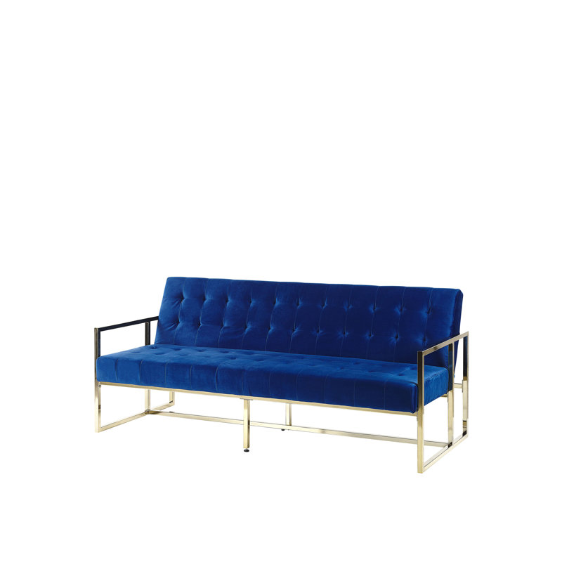 Ballou 3 Seater Velvet Sleeper, Blue
