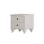 Table de chevet moderne avec motif géométrique, finition blanc mat, 17,7 po x 17,7 po x 15,7 po | Panneau de particules 100% mélamine de qualité E1, facile à assembler avec le système Minifix | Rangement élégant pour le décor de la chambre à cou