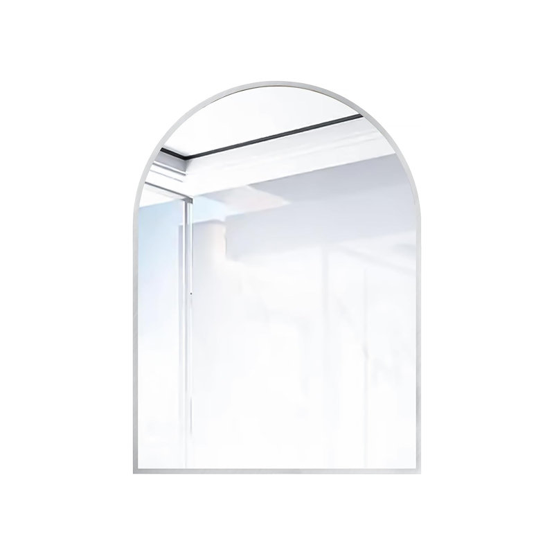 Kolodny Aluminum Arch Wall Mirror, 24" x 36", Silver