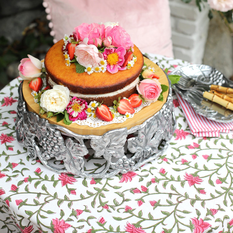 Pink Ivy Round Tablecloth, 70" Round