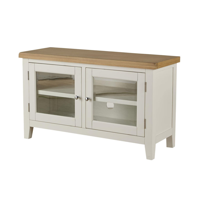 Conte Fully Assembled 2 Door Solid + Manufactured Wood TV Stand