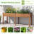 Raised Garden Bed Elevated Fir Wood Planter Box With 2 Large Planting Areas-1376967433
