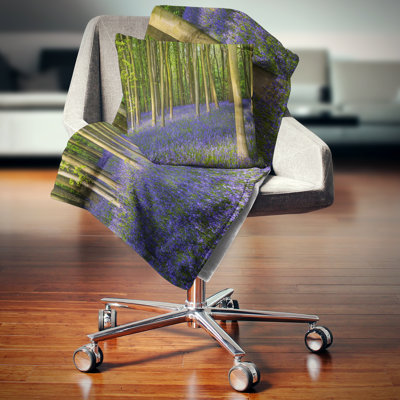 Coussin imprimé «Bluebell Woods in Oxfordshire»