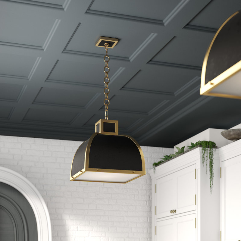 Ranger 3 - Light Chandelier, Matte Black Painted /Modern Brass Accents