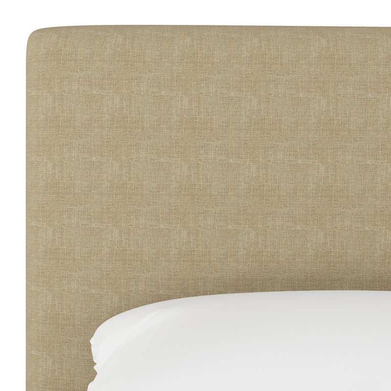 Pyburn Upholstered Platform Bed, Full, Zuma Natural Textured Linen