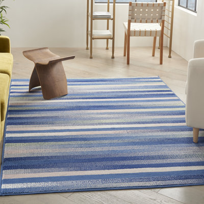 Tapis bleu moderne Harriet Eclectic