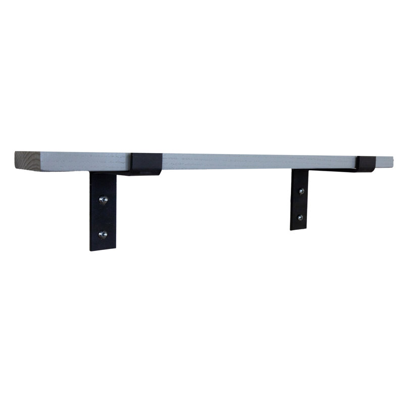 Rayne Red Oak Bracket Shelf, 2" H x 25" W x 6" D, Gray