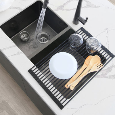 STYLISH 20 inch Over The Sink Roll-up Dish Drying Rack