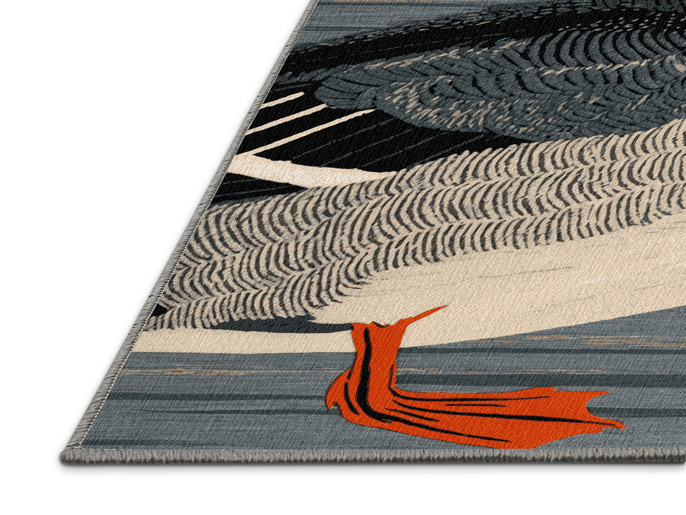 Foundry Select Washable Common Merganser Birds Area Rug | Wayfair