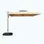 Parasol carré en porte-à-faux 10 'x 10' avec mât central beige (base non incluse)-437681680-437681683