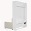 Lit escamotable double avec coussin, blanc