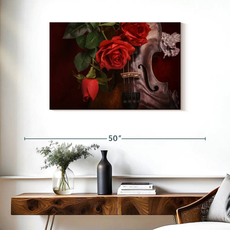 Roses et violon, H 24 po x l 36 po