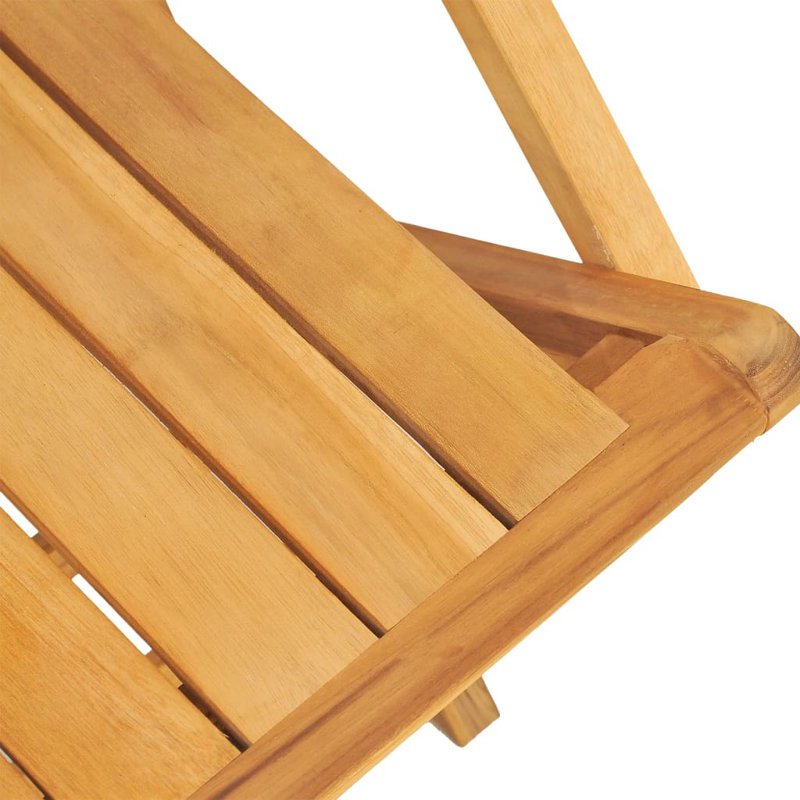 Makhzane Solid Wood Patio Folding Chair Folding Chair Set