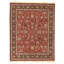 Hand Knotted Wool Oriental Area Rug in Wine And Black