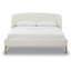 Grand lit Hestia en chenille blanc Mello