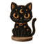 Figurine en bois noir pour chat