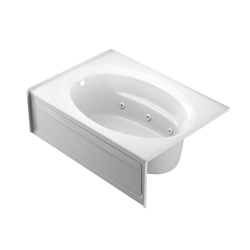Signature® 60" x 42" Alcove Whirlpool Bathtub, White, Left, Yes