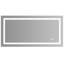 Miroir de salle de bain 72 "x 36" à DEL avec antibuée et capteur tactile - Miroir mural moderne sans cadre pour meuble-lavabo, salle de douche ou vestiaire-2054039959