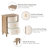 Elegant 3-Drawer Nightstand With Gold Leaf Handles-1019778029