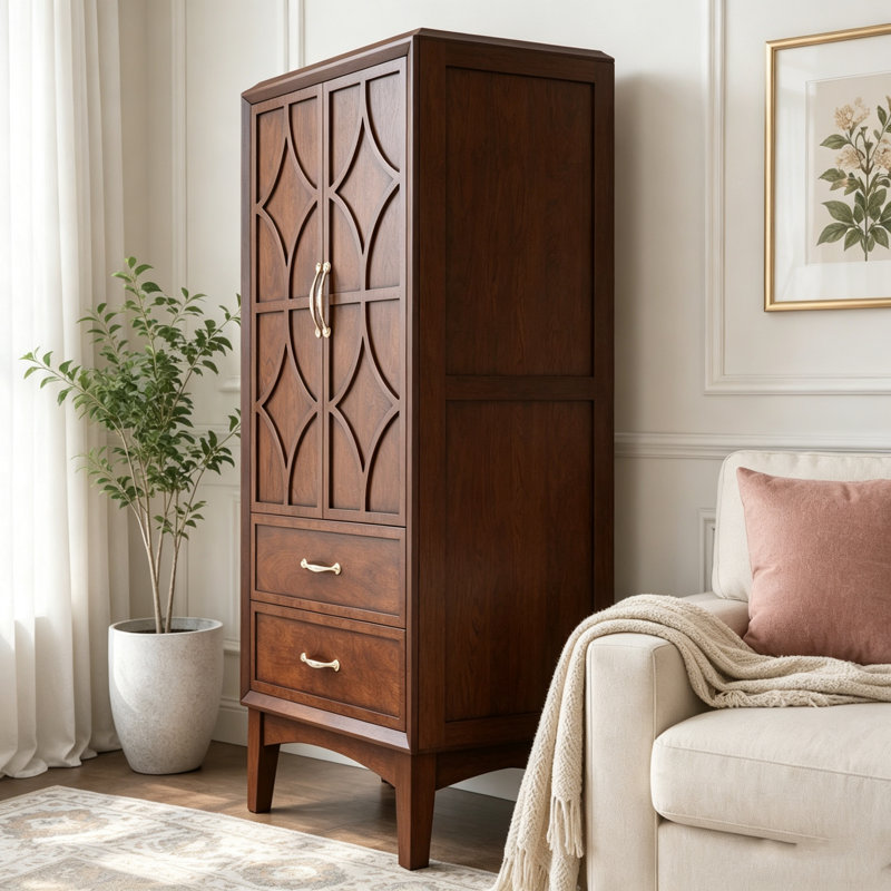 Armoire de rangement, buffet moderne Mid-Century, armoire de rangement rétro avec portes et tiroirs pour le hall d'entrée, le salon, la cuisine et le garage
