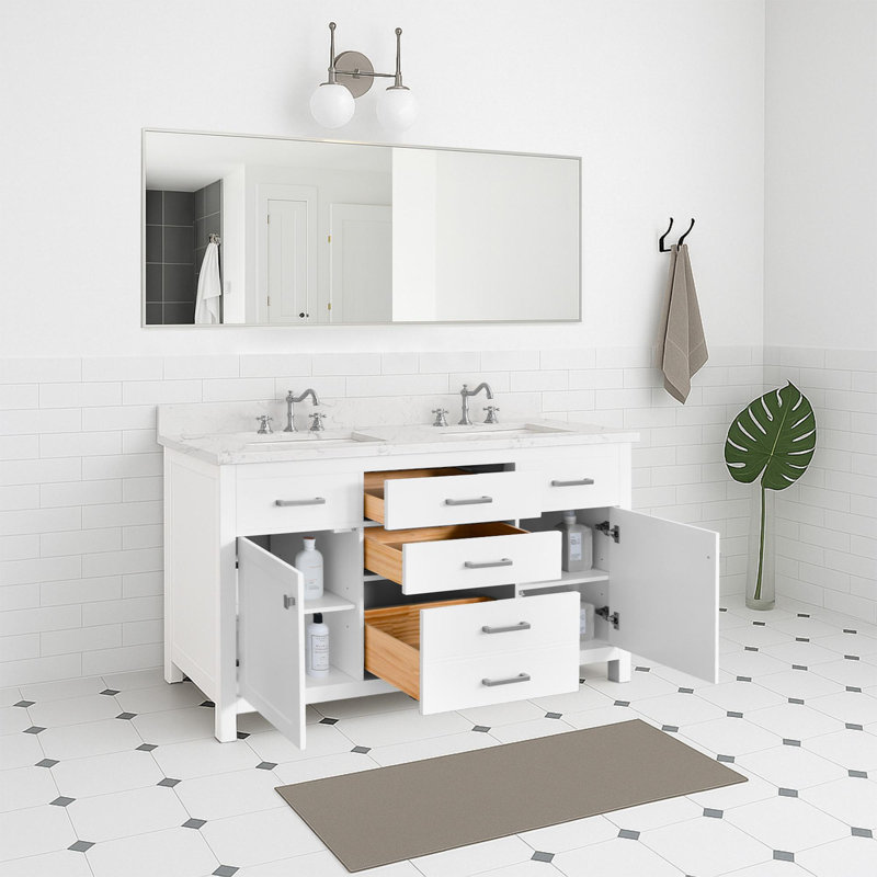 Meuble-lavabo de salle de bain avec lavabo