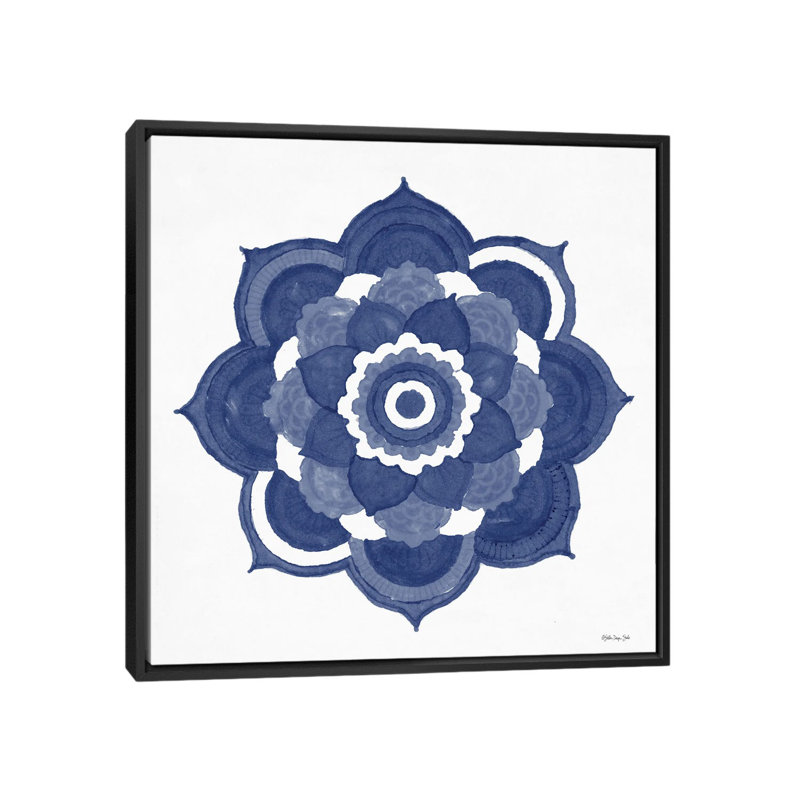 Global Pattern III 1 Piece Wall Art on Canvas, 66.04 cm H x 66.04 cm W, Black Floater Frame