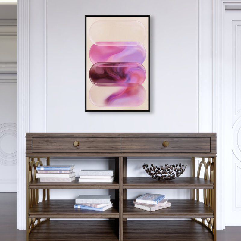 Clear Rose Print by Oliver Gal, 31"H x 21"W, Black Floater Frame