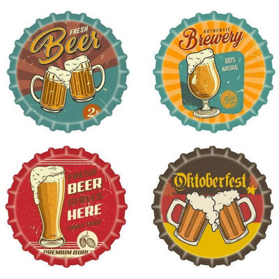 Ceramic Round 4 Piece Coaster Set