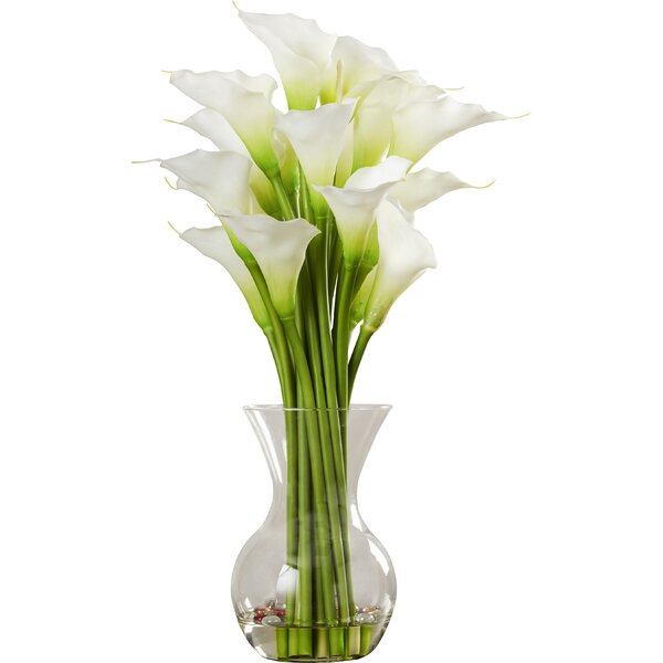 Latitude Run® Lillies Arrangement in Vase & Reviews | Wayfair