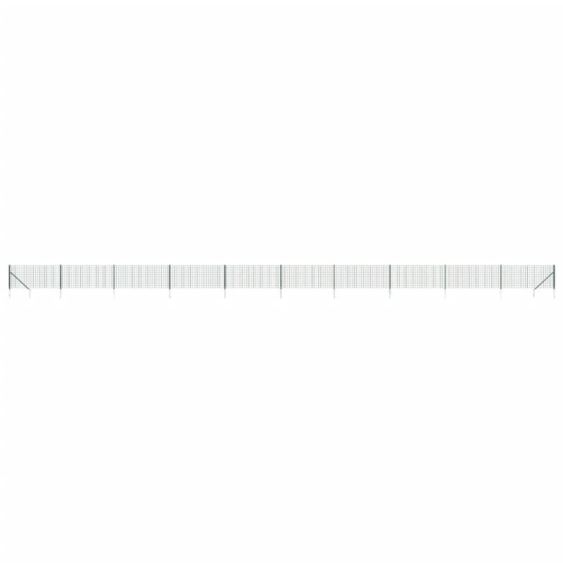 Ashleh Metal Wire/Mesh Fence, 80cm H x 2500cm W x 10cm D, 13, Green