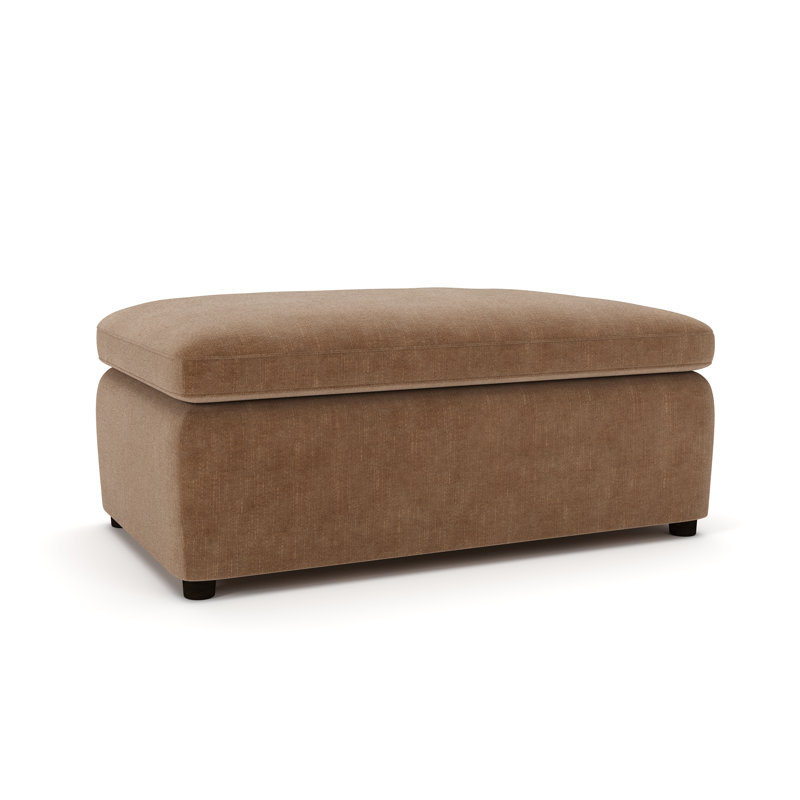 Essex 41" Oversized Upholstered Ottoman , Andrew Cognac Performance Chenille