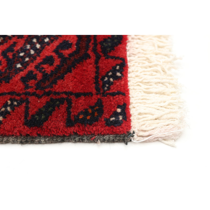 Tapis unique en laine noué à la main 3 pi 1 po x 6 pi 2 po nouvel âge Corrinna