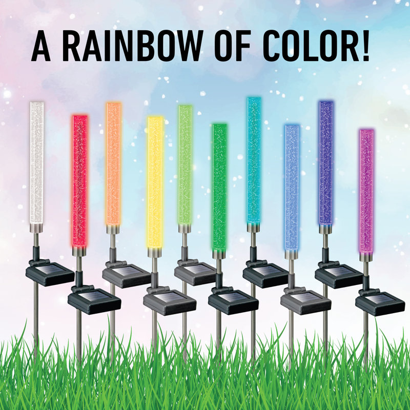Solar Powered LED Color Changing Pathway Light Multipack