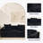 Compression Sectional With Comfy Chaise, Boneless L Shape, Minimalist Modular, Deep Seat Sleeper For Living Room Apartment Bedroom Lounge, Black Brushed Corduroy, Safe New Material, Machine Washable-914164177