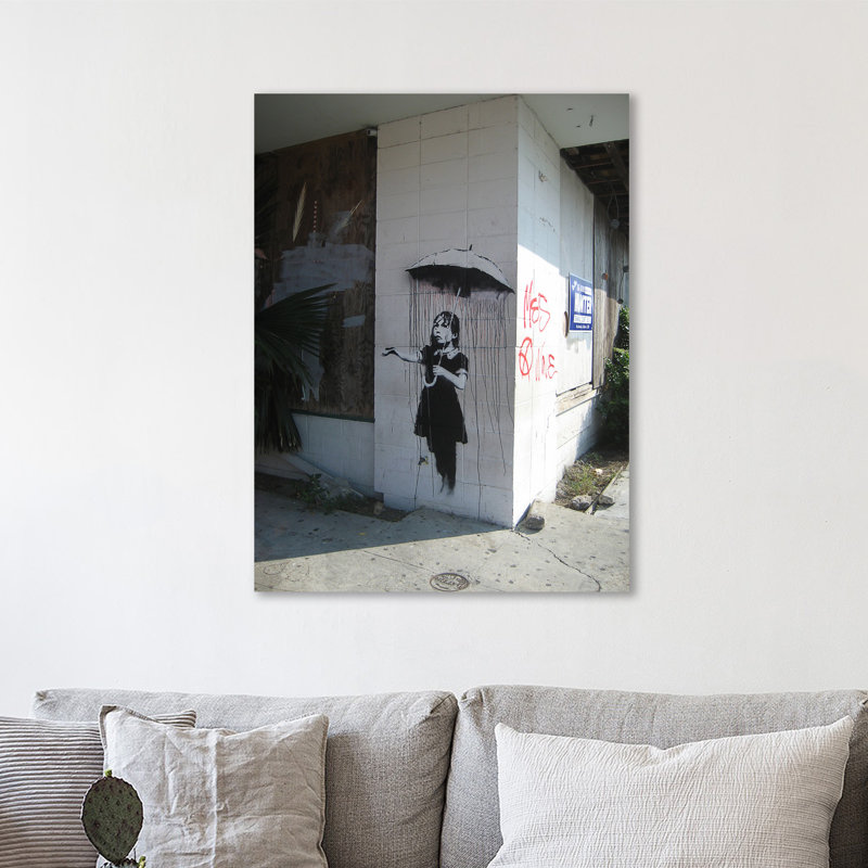 « parasol fille », reproduction d’impression sur toile tendue, H 20 po x l 15 po x P 1,5 po