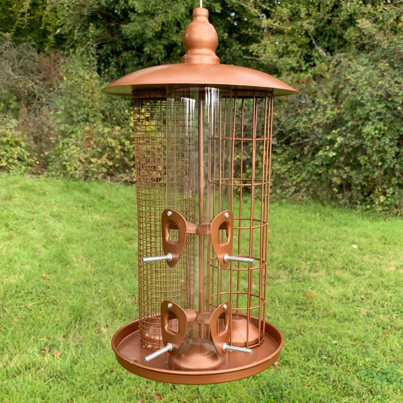 Fuiloro Metal Hanging Tube Bird Feeder