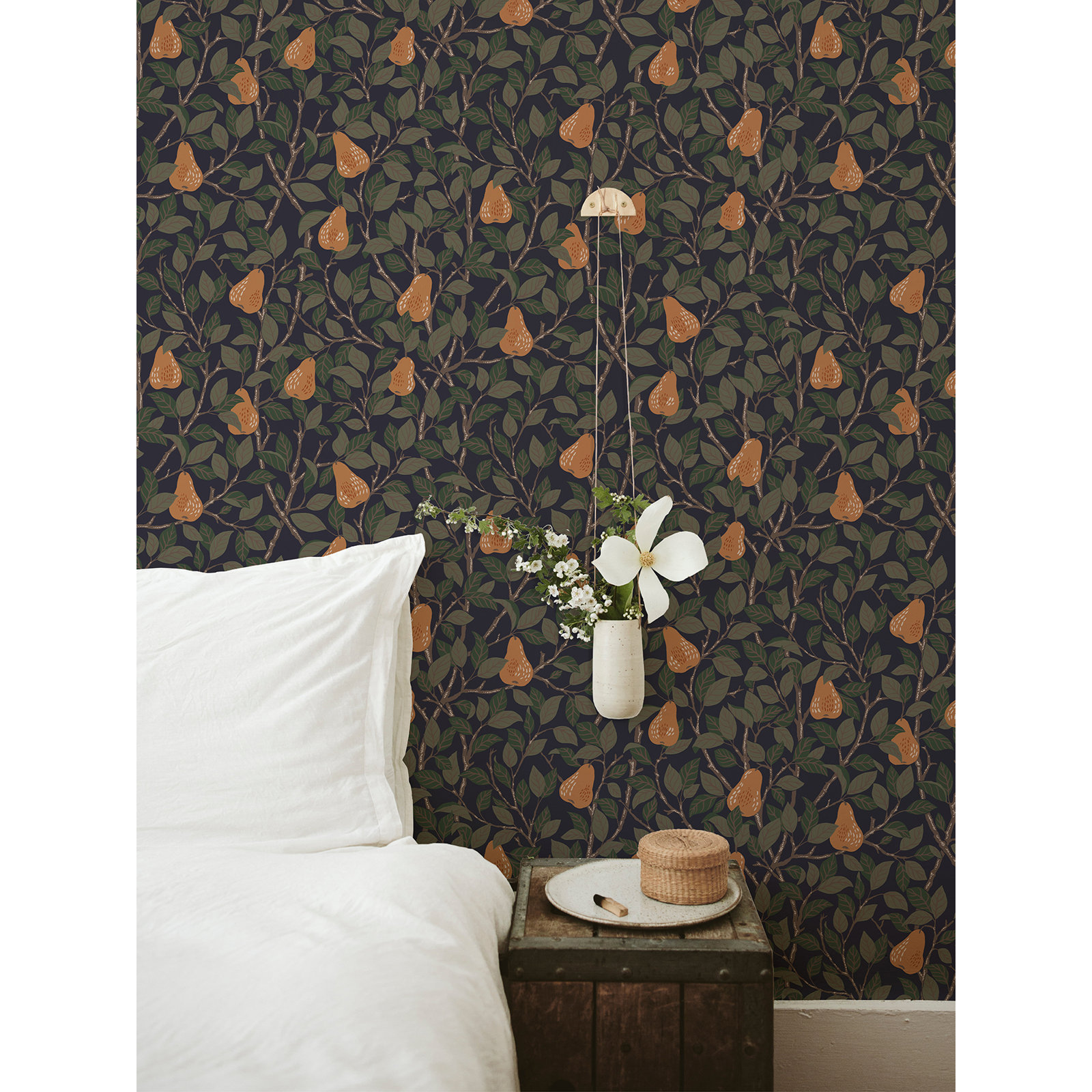 Leto Wallpaper, Navy Blue