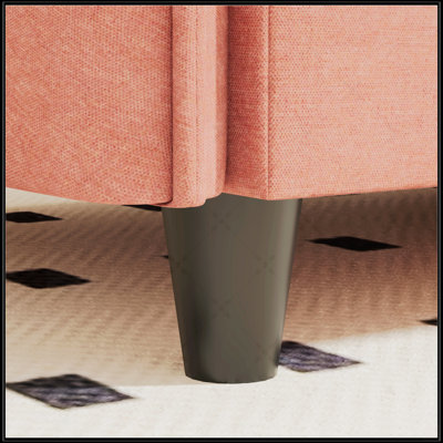 Canapé de grande taille en forme de L avec repose-pieds mobile et poches à accoudoirs, pour les salons et les bureaux