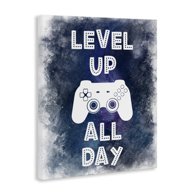 Toile Splash «Level Up All Day», conception par Marcus Prime