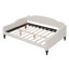Lit de jour double capitonné capitonné, beige