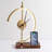 Minimalist LED Clock Lamp with Phone Wireless Charger/Brass Base