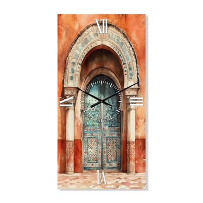 Arched Doorways of Marrakesh II - Bohemian Large Metal Wall Clock