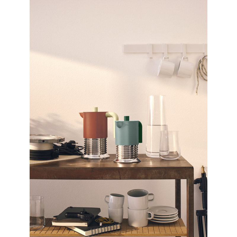 Alessi "Vite" Moka Espresso Maker, Gray, 5.1