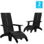 Chaise Adirondack d'extérieur avec repose-pieds Brady-88681428