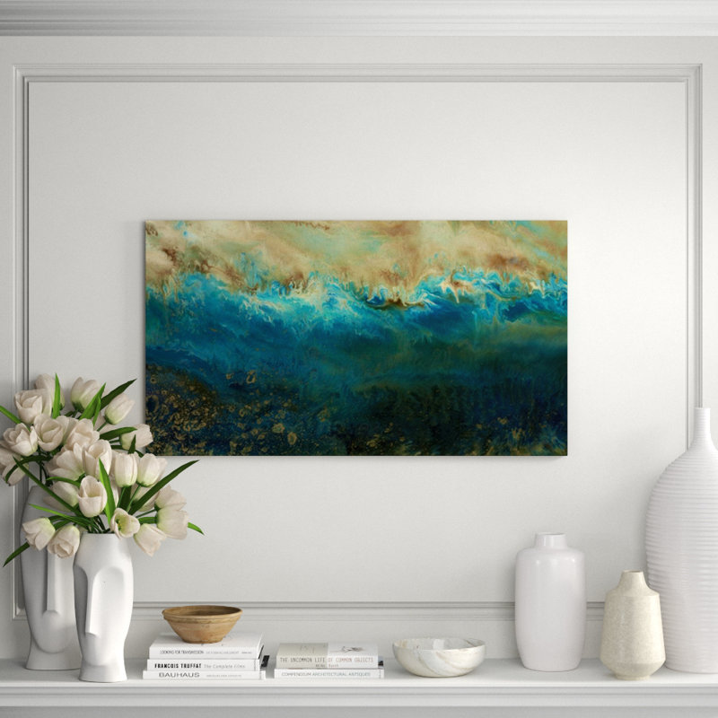 Shimmering III Painting by Blakely Bering, Knife Gel, 47" H x 85" W x 1.5" D